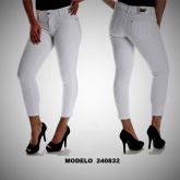 Calça Jeans Branca Feminina Cropped 240832 Promoção