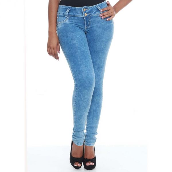 *Calça Jeans Feminina Sawary Levanta Bumbum Legging – 233065