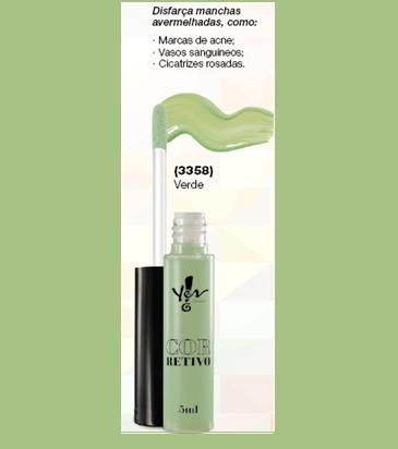 CORRETIVO LÍQUIDO YES MAKE. UP, VERDE (3358) 5ml