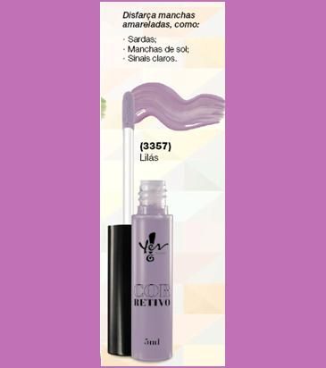 CORRETIVO LÍQUIDO YES MAKE. UP, ROXO (3357) 5ml